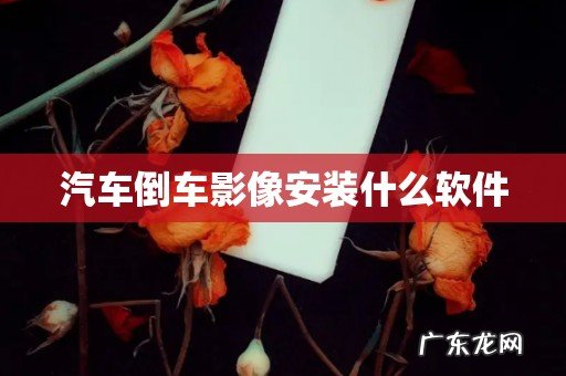 汽车倒车影像安装什么软件