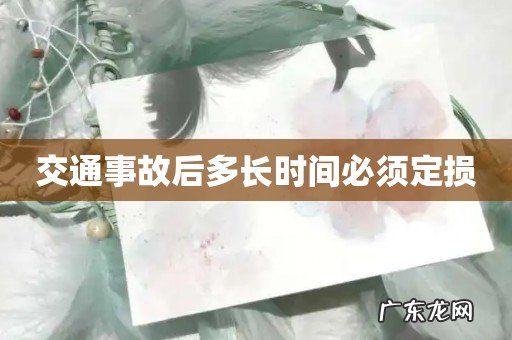 交通事故后多长时间必须定损