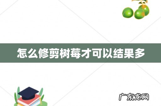 怎么修剪树莓才可以结果多