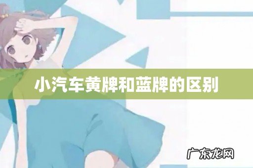 小汽车黄牌和蓝牌的区别