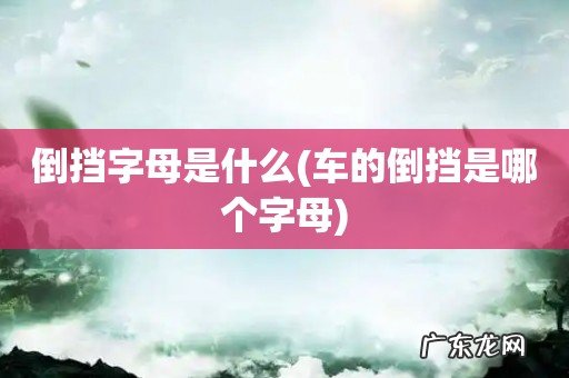 车的倒挡是哪个字母 倒挡字母是什么