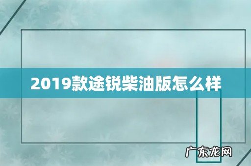2019款途锐柴油版怎么样