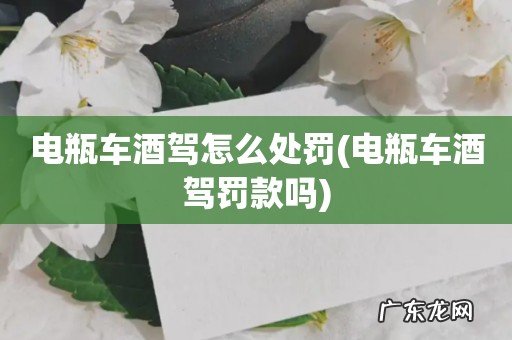 电瓶车酒驾罚款吗 电瓶车酒驾怎么处罚