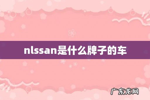 nlssan是什么牌子的车