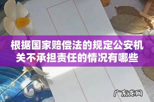 根据国家赔偿法的规定公安机关不承担责任的情况有哪些