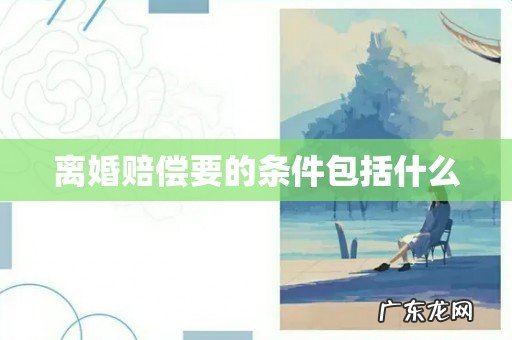 离婚赔偿要的条件包括什么