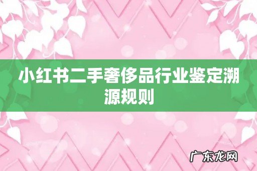 小红书二手奢侈品行业鉴定溯源规则