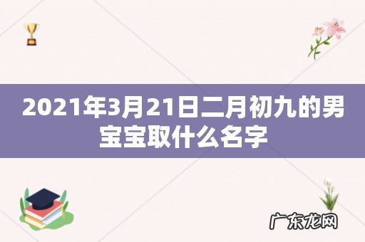 2021年3月21日二月初九的男宝宝取什么名字
