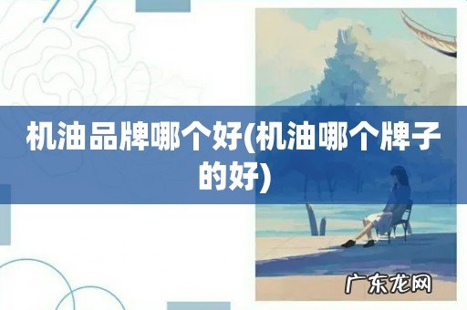 机油哪个牌子的好 机油品牌哪个好