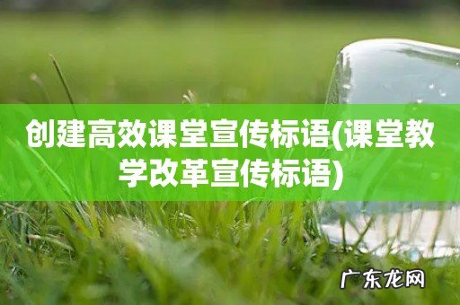 课堂教学改革宣传标语 创建高效课堂宣传标语