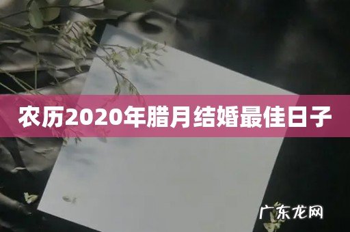 农历2020年腊月结婚最佳日子