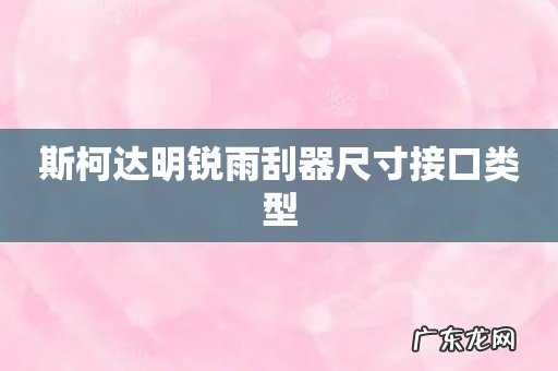 斯柯达明锐雨刮器尺寸接口类型