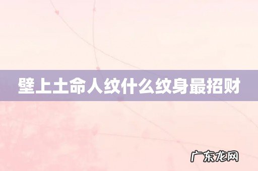 壁上土命人纹什么纹身最招财