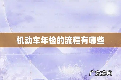机动车年检的流程有哪些