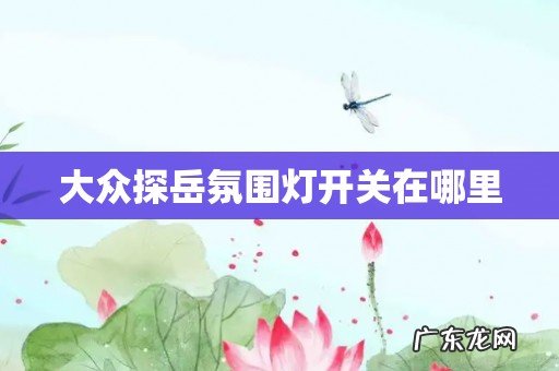 大众探岳氛围灯开关在哪里