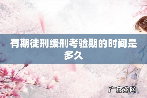 有期徒刑缓刑考验期的时间是多久