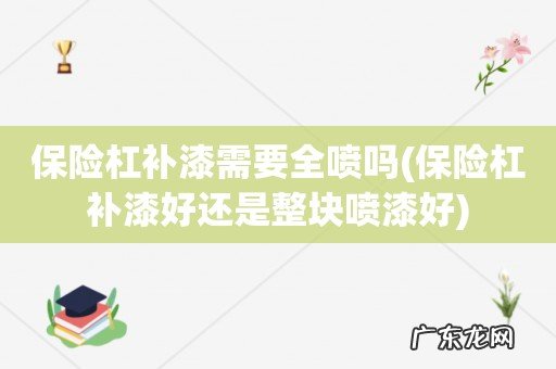 保险杠补漆好还是整块喷漆好 保险杠补漆需要全喷吗