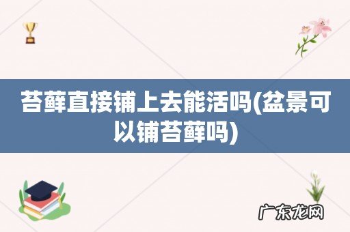 盆景可以铺苔藓吗 苔藓直接铺上去能活吗