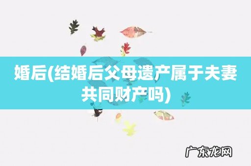 结婚后父母遗产属于夫妻共同财产吗 婚后