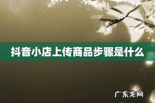 抖音小店上传商品步骤是什么
