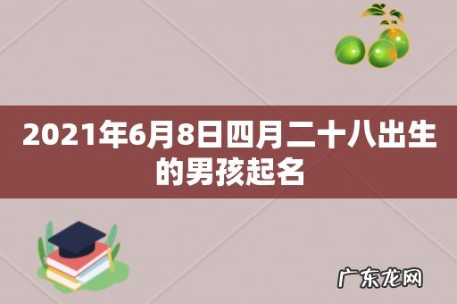 2021年6月8日四月二十八出生的男孩起名