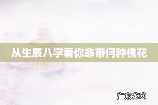从生辰八字看你命带何种桃花