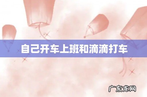 自己开车上班和滴滴打车