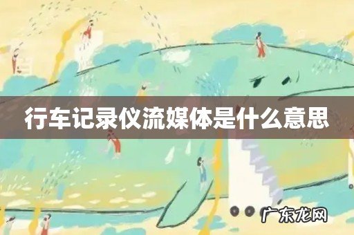 行车记录仪流媒体是什么意思