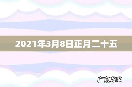 2021年3月8日正月二十五