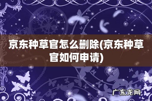 京东种草官如何申请 京东种草官怎么删除