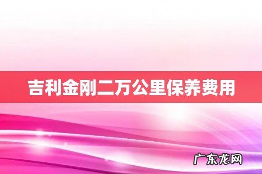 吉利金刚二万公里保养费用