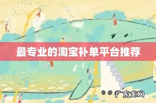 最专业的淘宝补单平台推荐