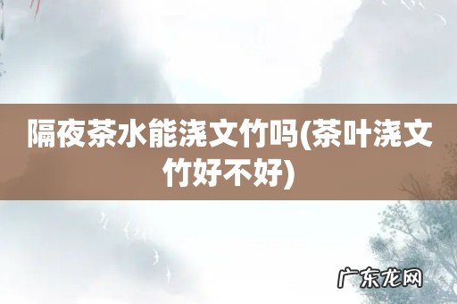 茶叶浇文竹好不好 隔夜茶水能浇文竹吗