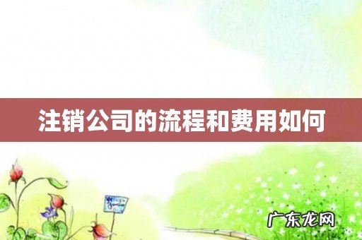 注销公司的流程和费用如何