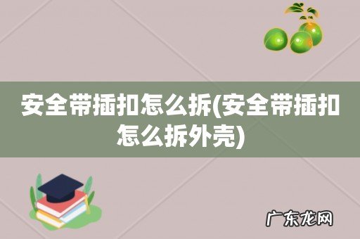 安全带插扣怎么拆外壳 安全带插扣怎么拆