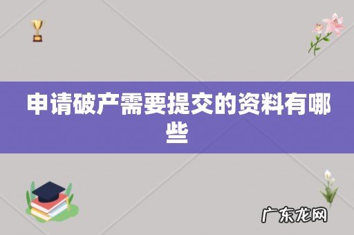 申请破产需要提交的资料有哪些