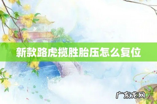 新款路虎揽胜胎压怎么复位