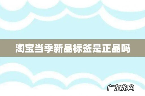 淘宝当季新品标签是正品吗