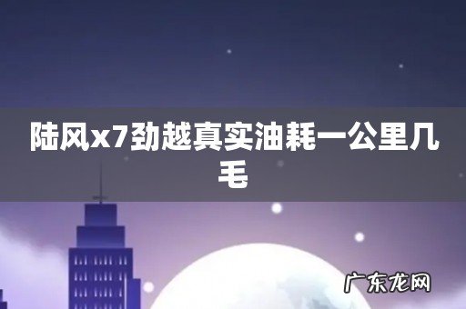 陆风x7劲越真实油耗一公里几毛
