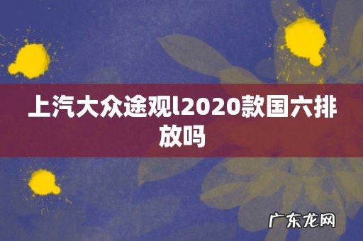 上汽大众途观l2020款国六排放吗