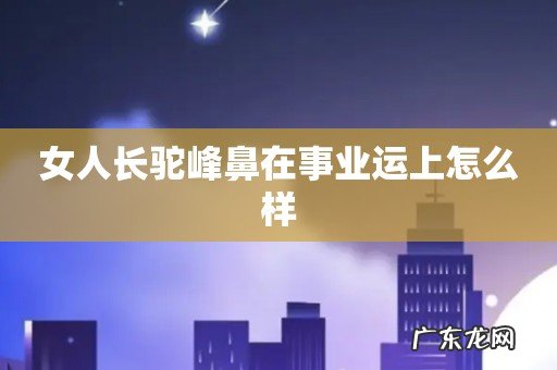 女人长驼峰鼻在事业运上怎么样