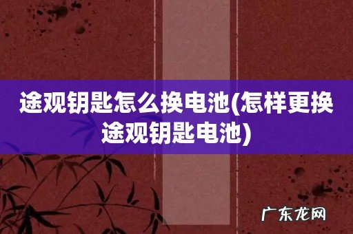怎样更换途观钥匙电池 途观钥匙怎么换电池