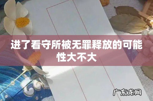 进了看守所被无罪释放的可能性大不大