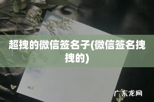 微信签名拽拽的 超拽的微信签名子