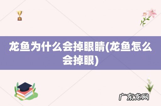 龙鱼怎么会掉眼 龙鱼为什么会掉眼睛