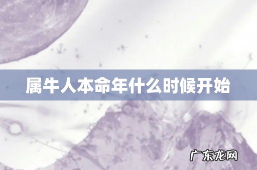 属牛人本命年什么时候开始