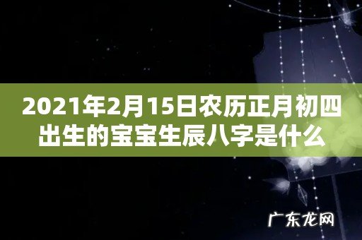 2021年2月15日农历正月初四出生的宝宝生辰八字是什么