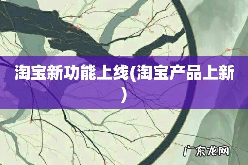 淘宝产品上新 淘宝新功能上线
