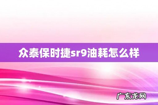 众泰保时捷sr9油耗怎么样