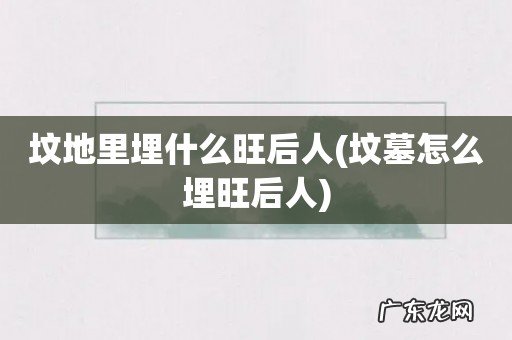 坟墓怎么埋旺后人 坟地里埋什么旺后人